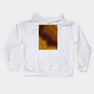 Yellow/Brown Diagonal Pattern Kids Hoodie